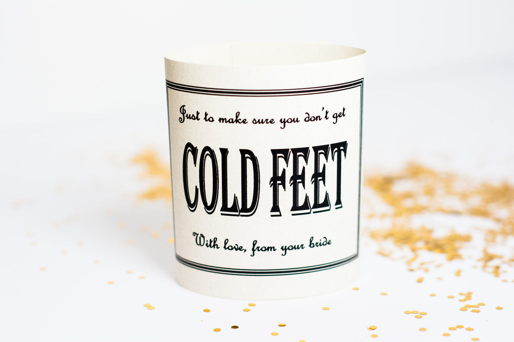 Groom Cold Feet Label Gift for Wedding Day best wedding party gifts